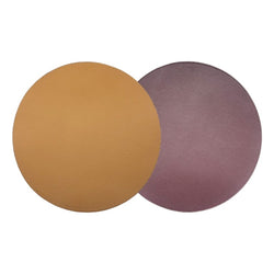 Reversible placemat in tan brown and plum red faux leather by Von Gern Home.
