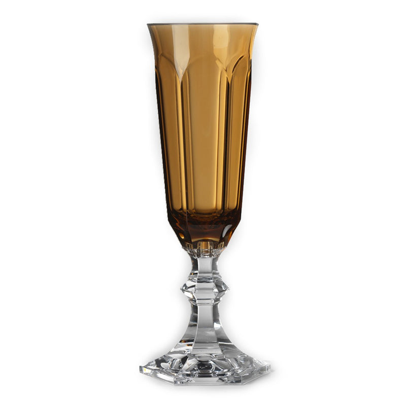 Amber Acrylic Champagne Glasses Dolce Vita Collection – Set of 6 by Mario Luca Giusti