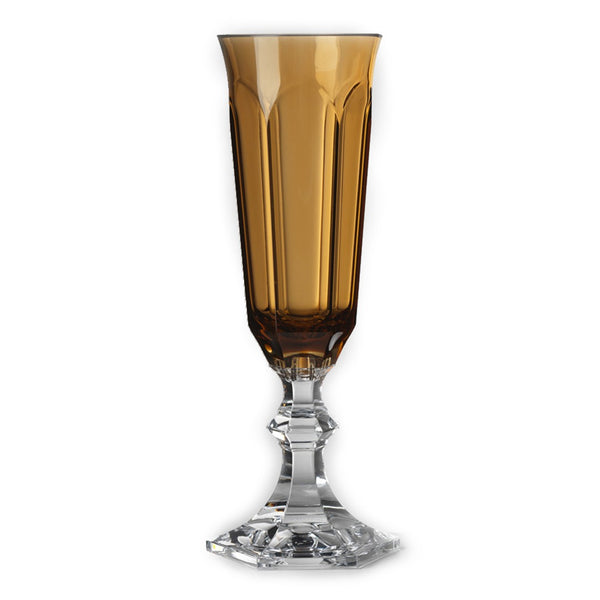 Amber Acrylic Champagne Glasses Dolce Vita Collection – Set of 6 by Mario Luca Giusti