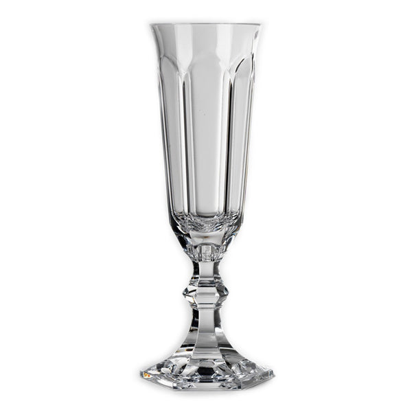 Clear Acrylic Champagne Glasses Dolce Vita Collection – Set of 6 by Mario Luca Giusti on a white background