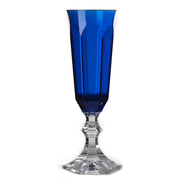 Royal Blue Acrylic Champagne Glasses Dolce Vita Collection – Set of 6 by Mario Luca Giusti on a white background