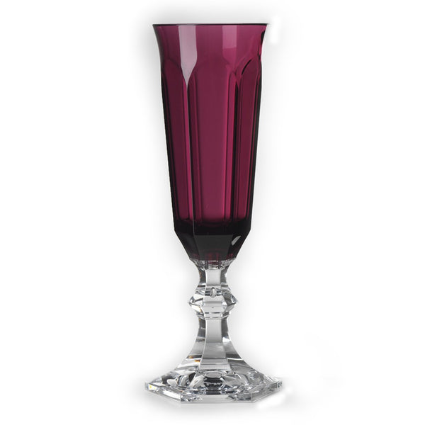 Ruby Acrylic Champagne Glasses Dolce Vita Collection – Set of 6 by Mario Luca Giusti on a white background