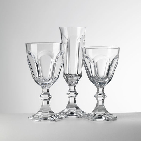 Styled Clear Acrylic Water Glasses Dolce Vita Collection – Set of 6 by Mario Luca Giusti