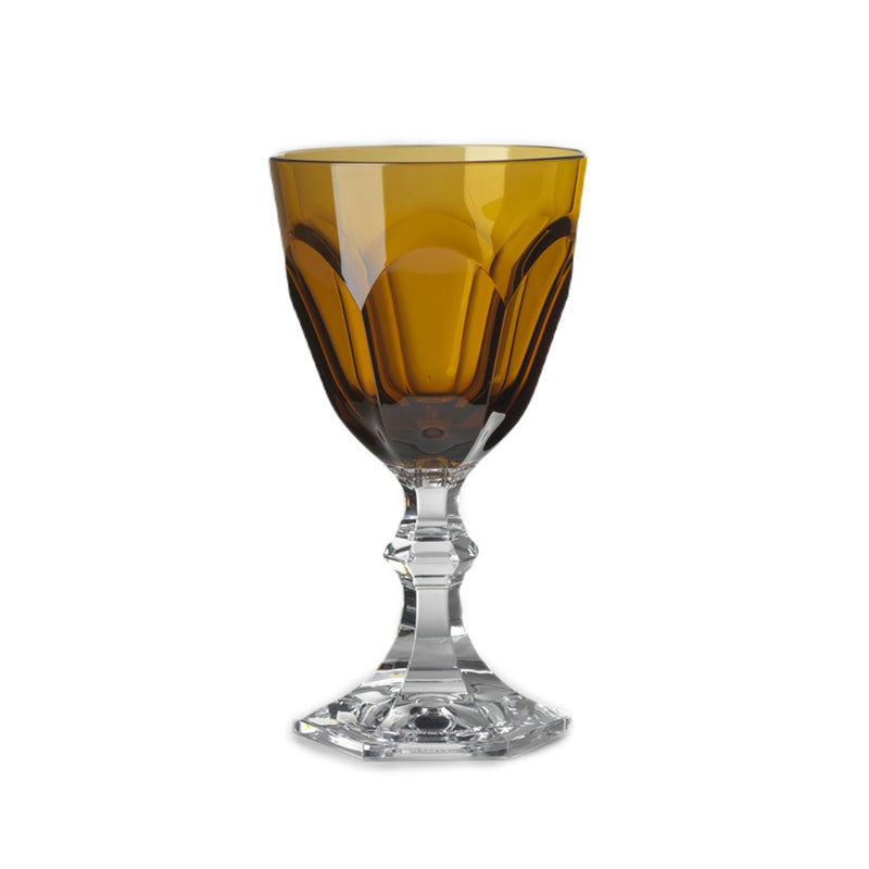 Amber Acrylic Wine Glasses Dolce Vita Collection – Set of 6 by Mario Luca Giusti on a white background