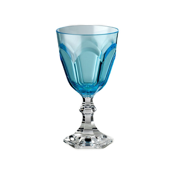 Turquoise Acrylic Wine Glasses Dolce Vita Collection – Set of 6 by Mario Luca Giusti on a white background