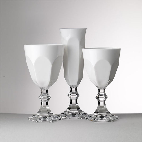 Luxury White Acrylic Wine Goblets Dolce Vita by Mario Luca Giusti for Yachts and Outdoor Dining