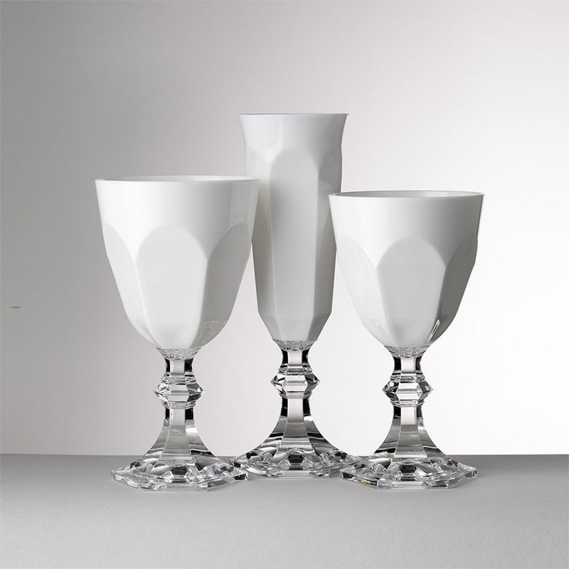 Luxury White Acrylic Wine Goblets Dolce Vita by Mario Luca Giusti for Yachts and Outdoor Dining