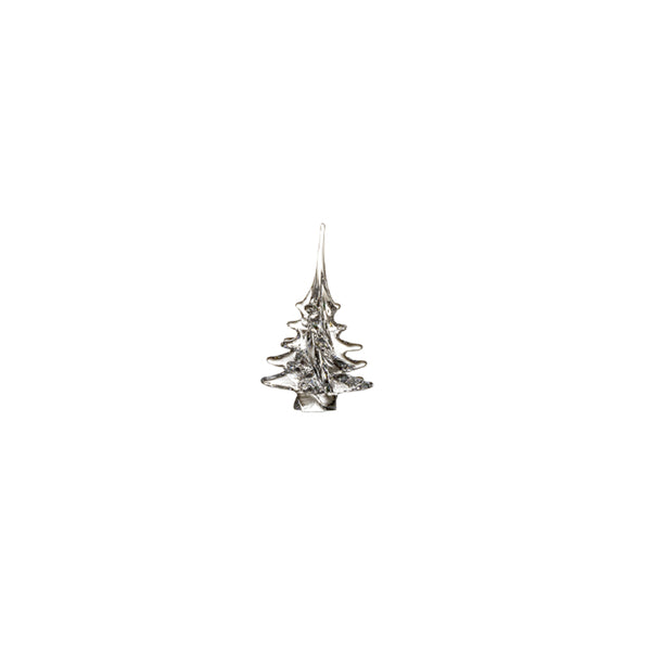 Clear crystal Christmas tree by Alberto di Natale, luxury holiday decoration for refined festive settings.