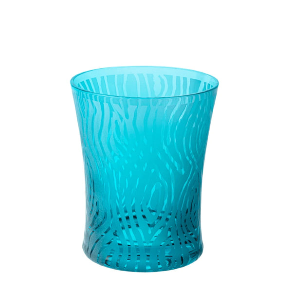 Large Tumbler in Azure from Alice Collection by Cristallerie de Montbronn