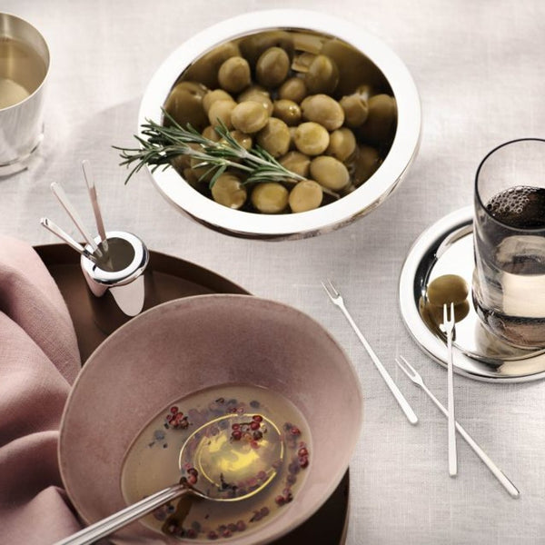 Styled Silver-plated Alta cocktail stick or toothpick holder by Robbe & Berking