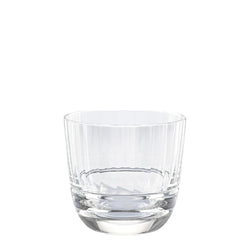 Alya crystal tumbler with vertical cuts by Cristallerie de Montbronn.