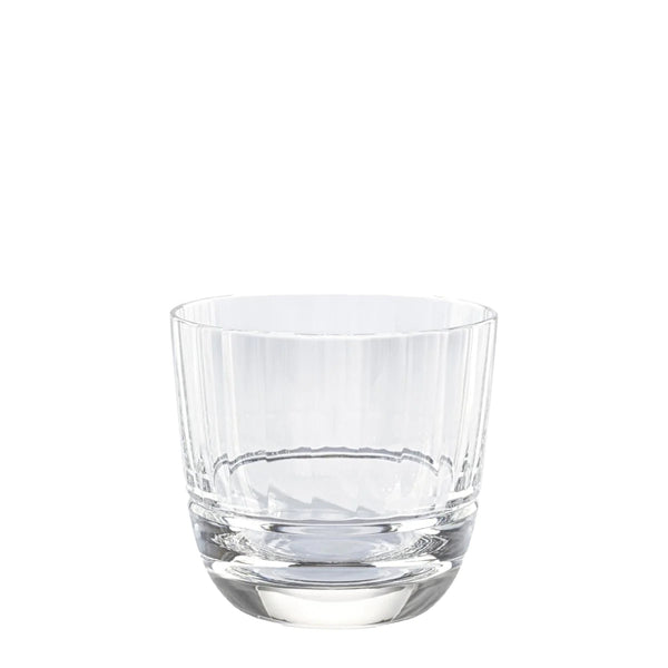 Alya crystal tumbler with vertical cuts by Cristallerie de Montbronn.
