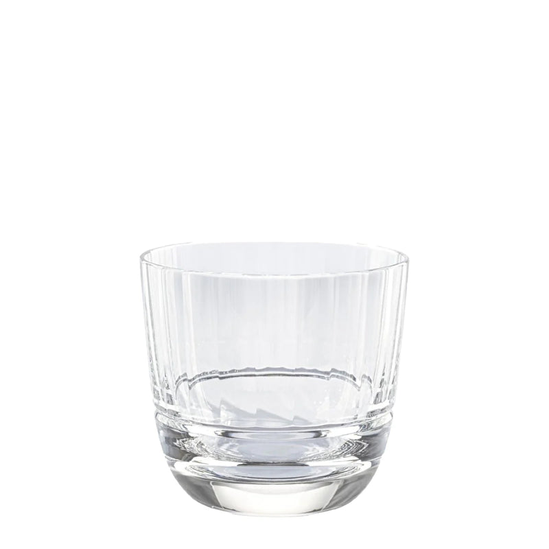 Alya crystal tumbler with vertical cuts by Cristallerie de Montbronn.