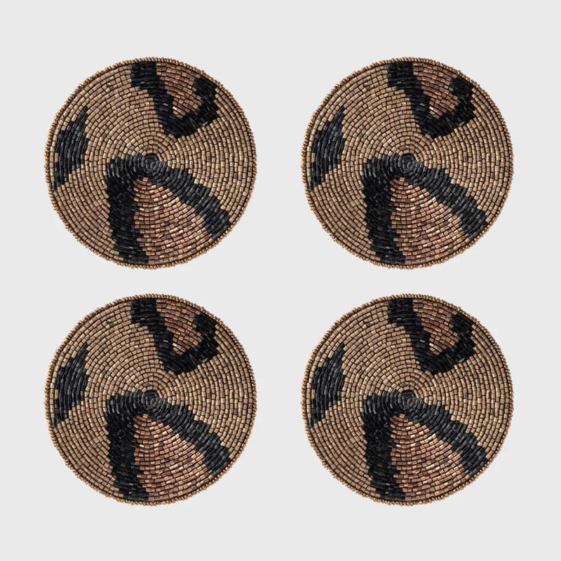 Joanna Buchanan bronze animal print coasters set of four