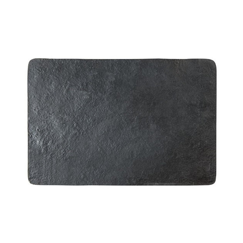 Food Board Rectangular Medium in Artificial Black Stone
