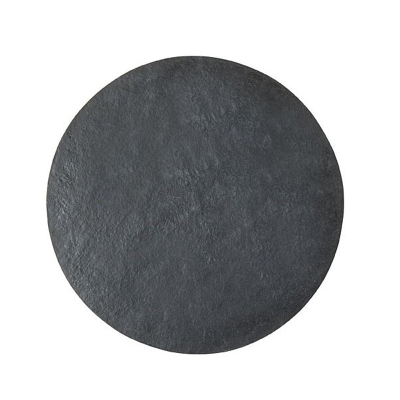 Food Board Small Round in Artificial Black Stone