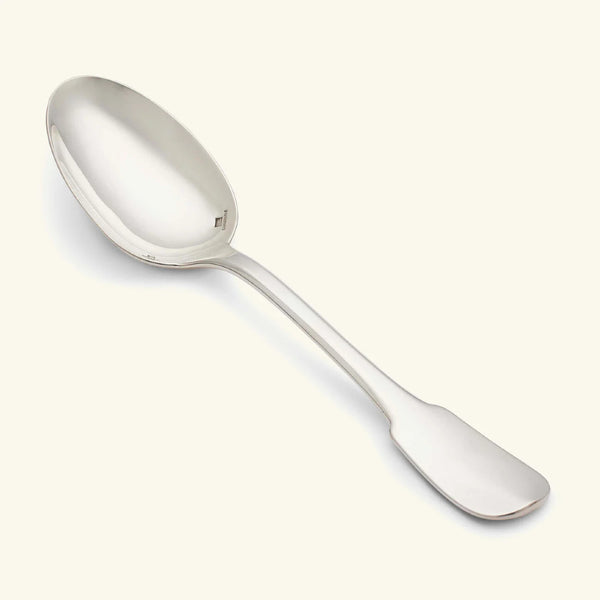 Silver-plated soup spoon from Cluny cutlery collection by Christofle side view.
