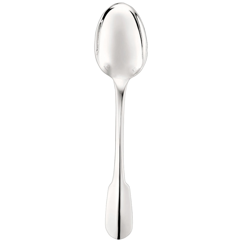 Silver-plated soup spoon from Cluny cutlery collection by Christofle.
