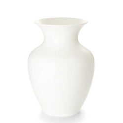 White ceramic vase on a white background