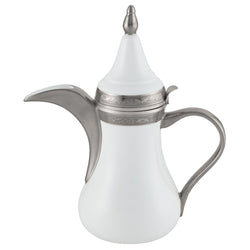 Porcelain Arabic coffee pot with platinum detailing from the Ambassador Platine collection by Raynaud
