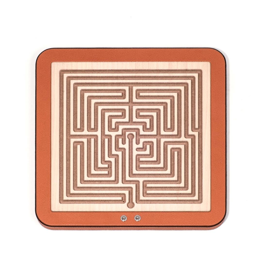 Arianna Square Labyrinth – Orange Leather | Pinetti – Amiramour