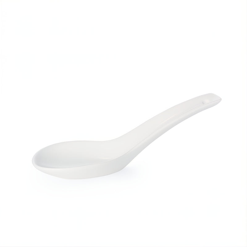 White fine bone china Asian soup spoon by Dibbern