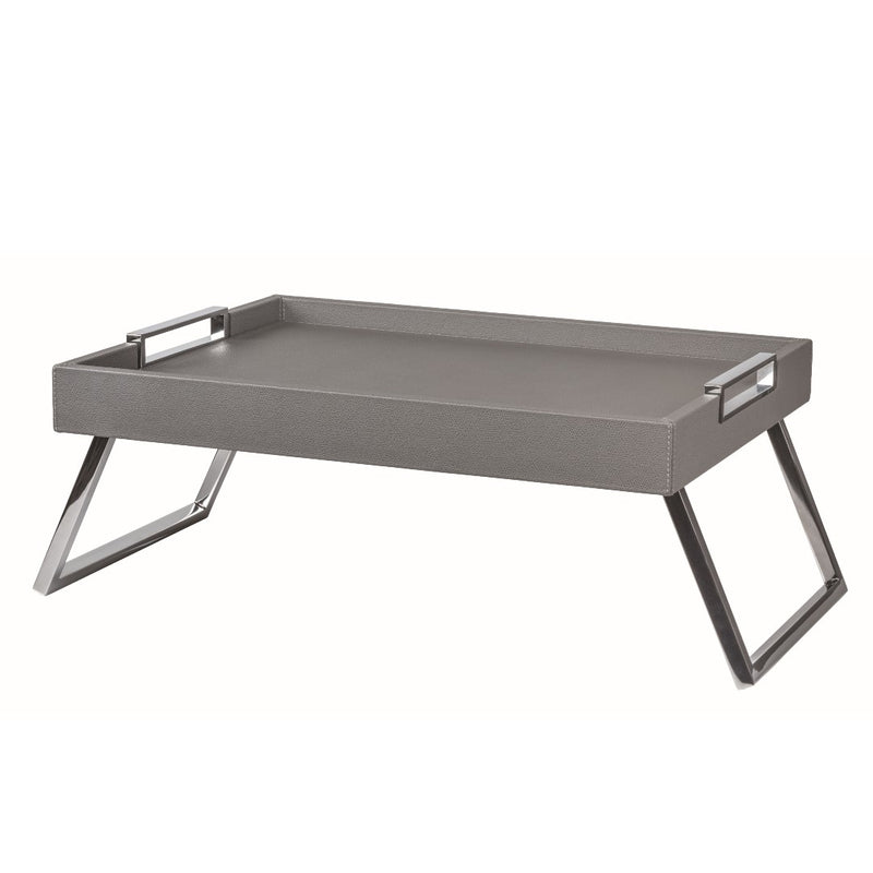 Bed Leather Folding Tray Vic by Giobagnara