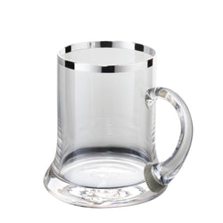 Luxury Beer Mug Crystal with 0.7cm Fine Silver Rim – Franz Collection by Sonja Quandt
