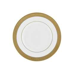 Porcelain bread and butter plate with gold inlay from the Ambassador Gold collection by Raynaud