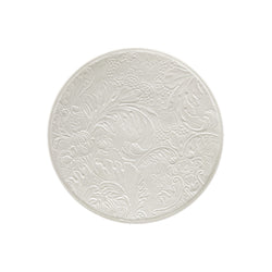 Italian Renaissance Irisé Pearl Grey bread & butter plate by Raynaud, Limoges porcelain with arabesques, pearl grey iridescence, and platinum accents.