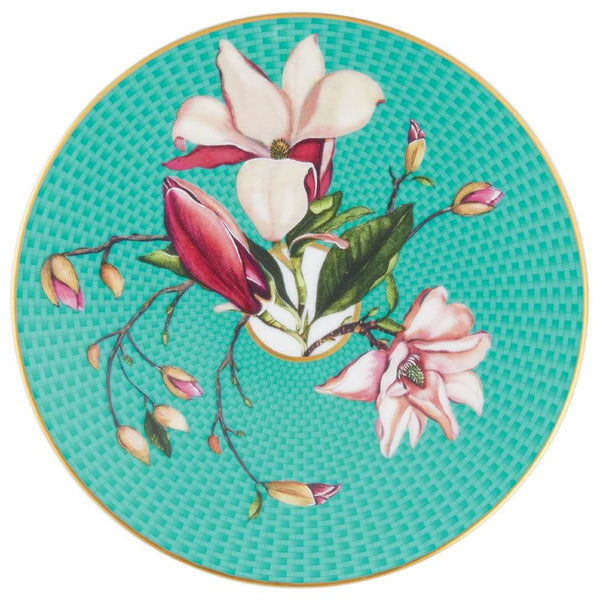 Raynaud porcelain bread plate Trésor Fleuri with magnolia motif