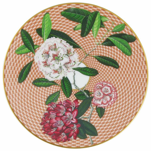 Raynaud porcelain bread plate Trésor Fleuri with rhododendron motif
