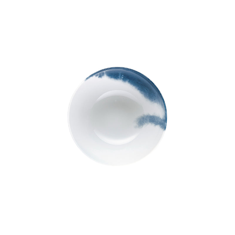 Inside view of Limoges porcelain breakfast bowl 14cm Abysses collection by Raynaud