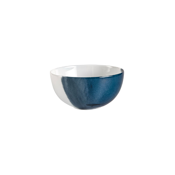 Raynaud Abysses 14cm porcelain breakfast bowl in indigo blue