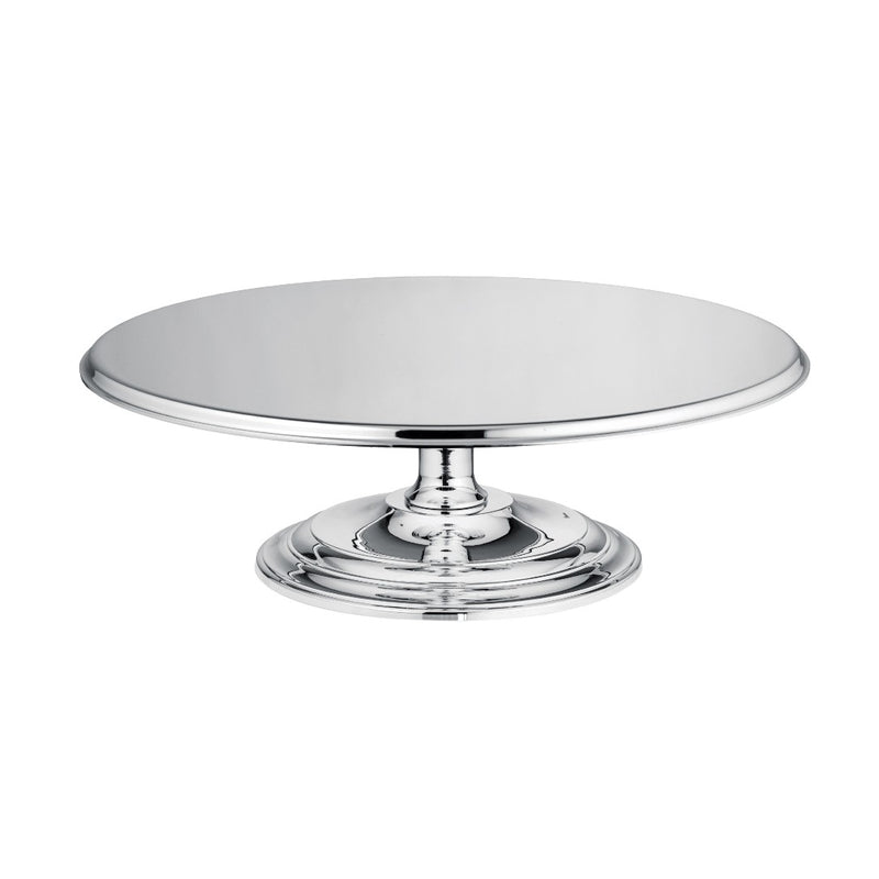Silver cake stand 40cm Rencontre on a white background