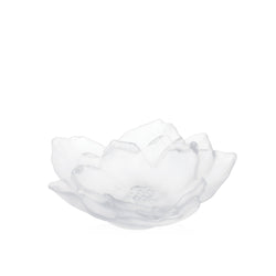 Camelia Flower glass bowl design on a white background