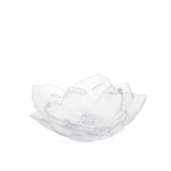 Camelia Flower glass bowl design on a white background