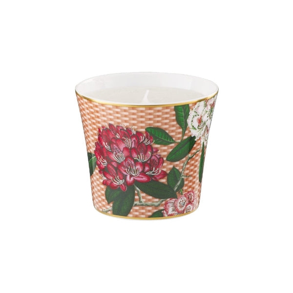 Porcelain candle with rhododendron motif Trésor Fleuri collection Raynaud