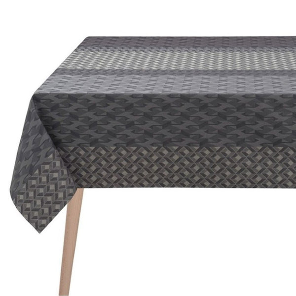 Tablecloth with geometric pattern on a white background