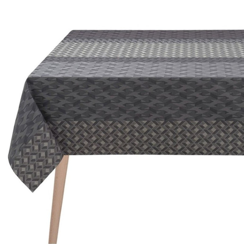 Tablecloth with geometric pattern on a white background