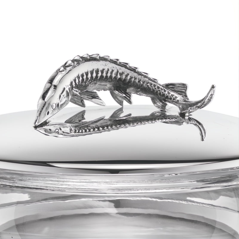 Close-up Silver-plated caviar bowl Shine with crystal insert by Sonja Quandt