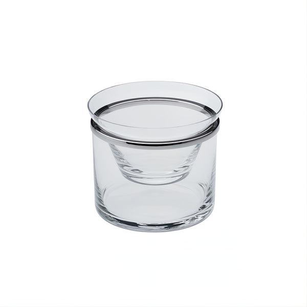 Caviar cup server with silver-plated rim from the Éclat collection by Ercuis