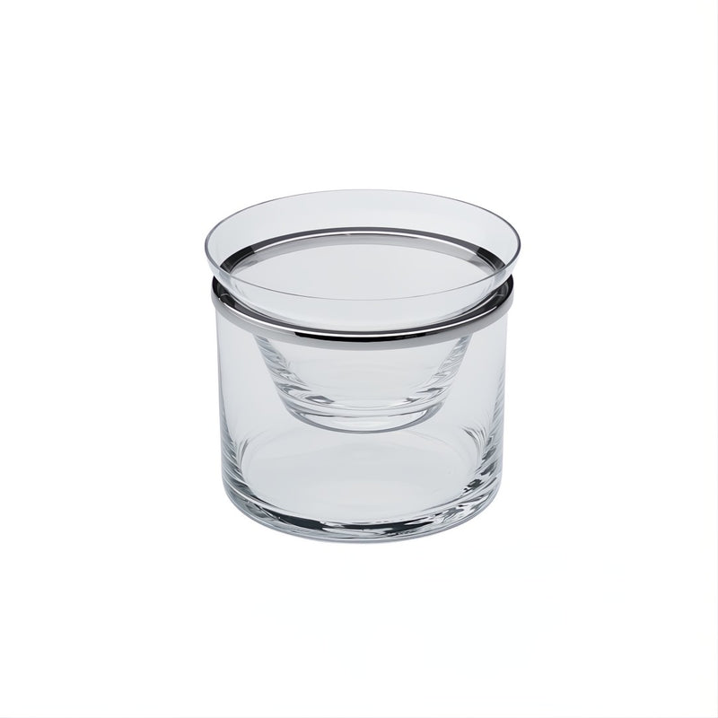 Caviar cup server with silver-plated rim from the Éclat collection by Ercuis