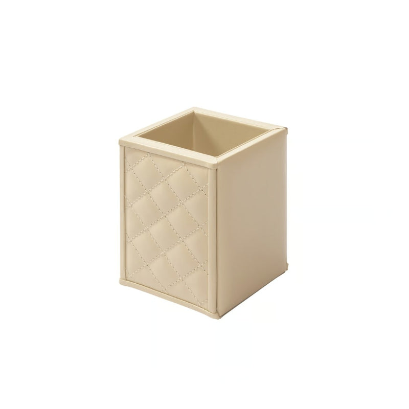 Celio Diamonds leather pen holder by Giobagnara x Riviere in quilted padded leather