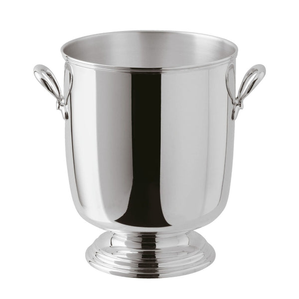 Silver wine cooler with handles Rencontre on a white background