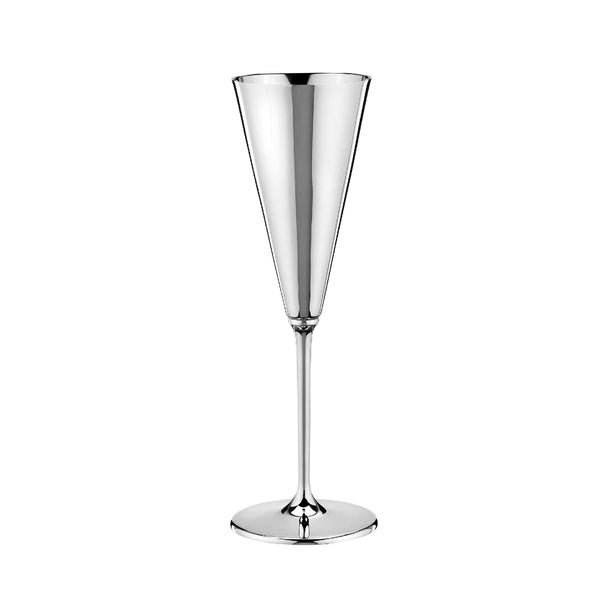 Greggio Manhattan silver-plated champagne flute for luxury toasts