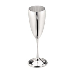 Silver plated champagne flute by Greggio – luxury Italian glassware