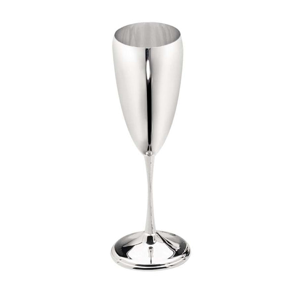 Silver plated champagne flute by Greggio – luxury Italian glassware