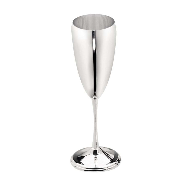 Silver plated champagne flute by Greggio – luxury Italian glassware