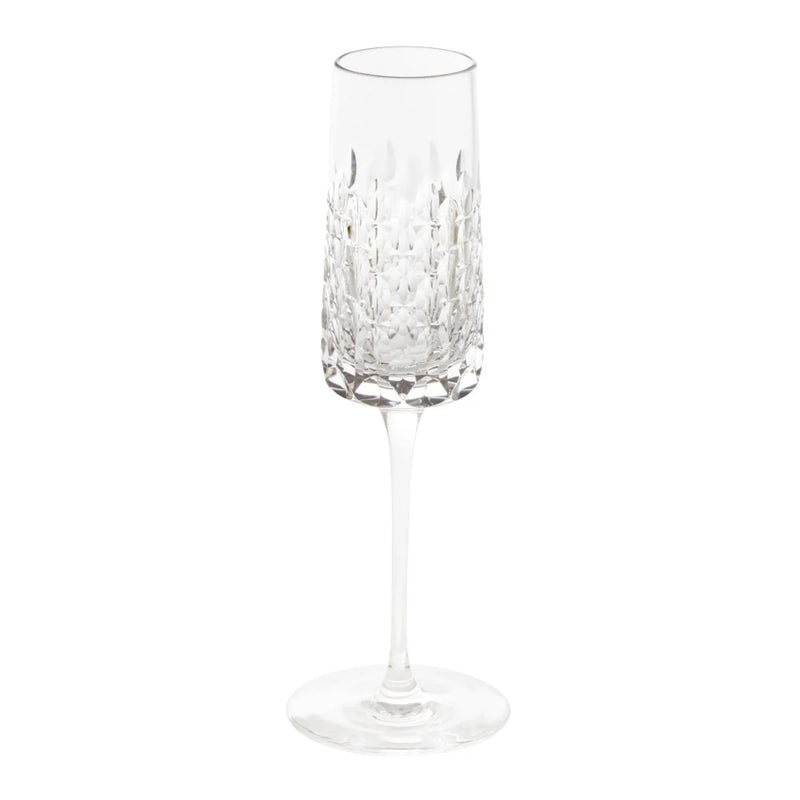 Ulysse champagne flute in hand-cut French crystal with siren-scale design by Cristallerie de Montbronn.